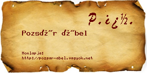 Pozsár Ábel névjegykártya