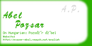 abel pozsar business card